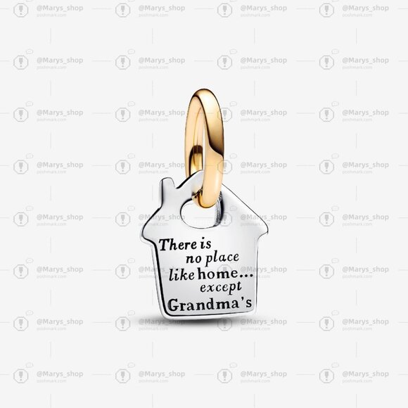 Pandora Two-tone Grandma's House Dangle Charm - Picture 1 of 4